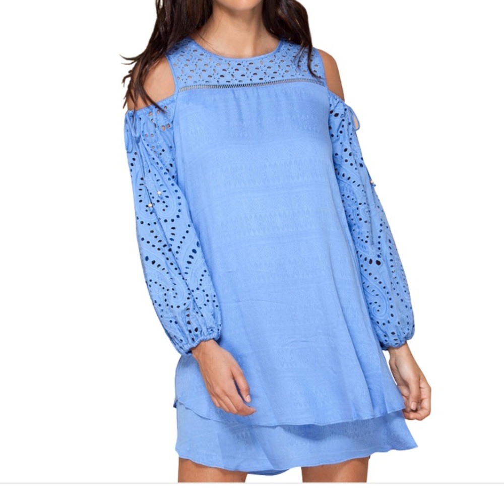 Women’s Cold Shoulder Blue Dress